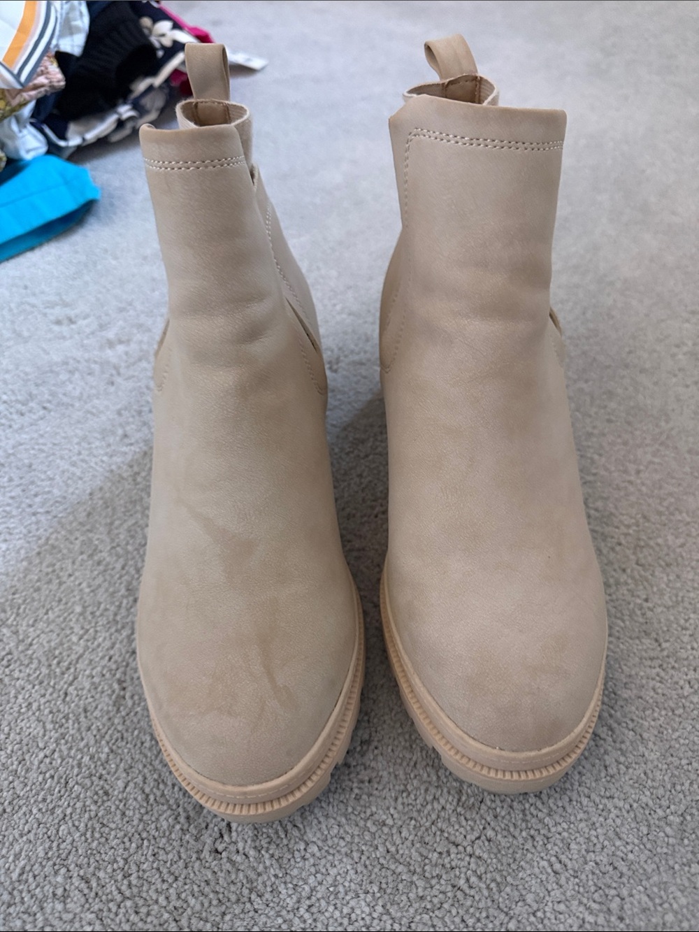Women's Neutral Beige Chelsea Booties - Sleek Slip-On Ankle Boots
